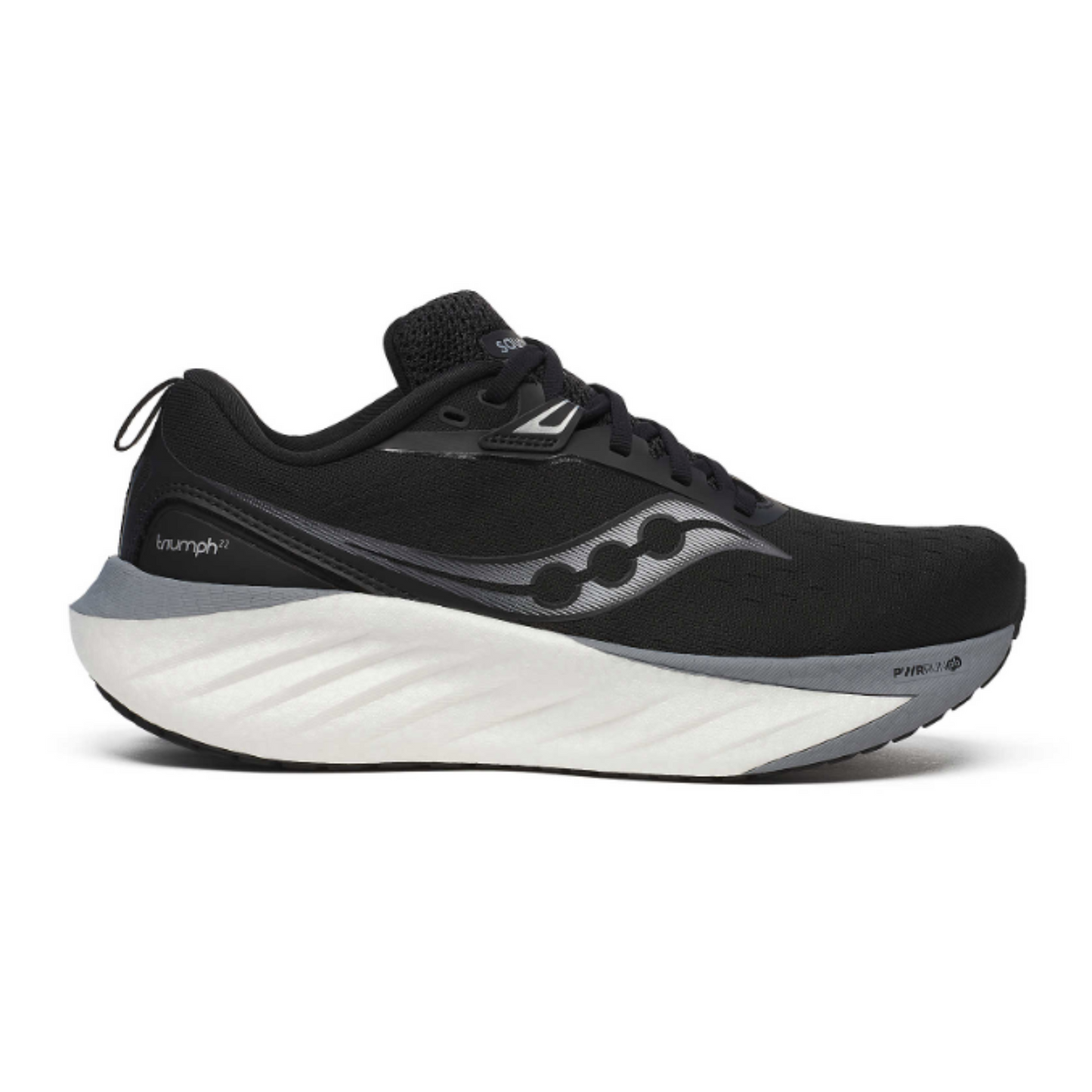Saucony Women's Triumph 22 running shoes in Black and White