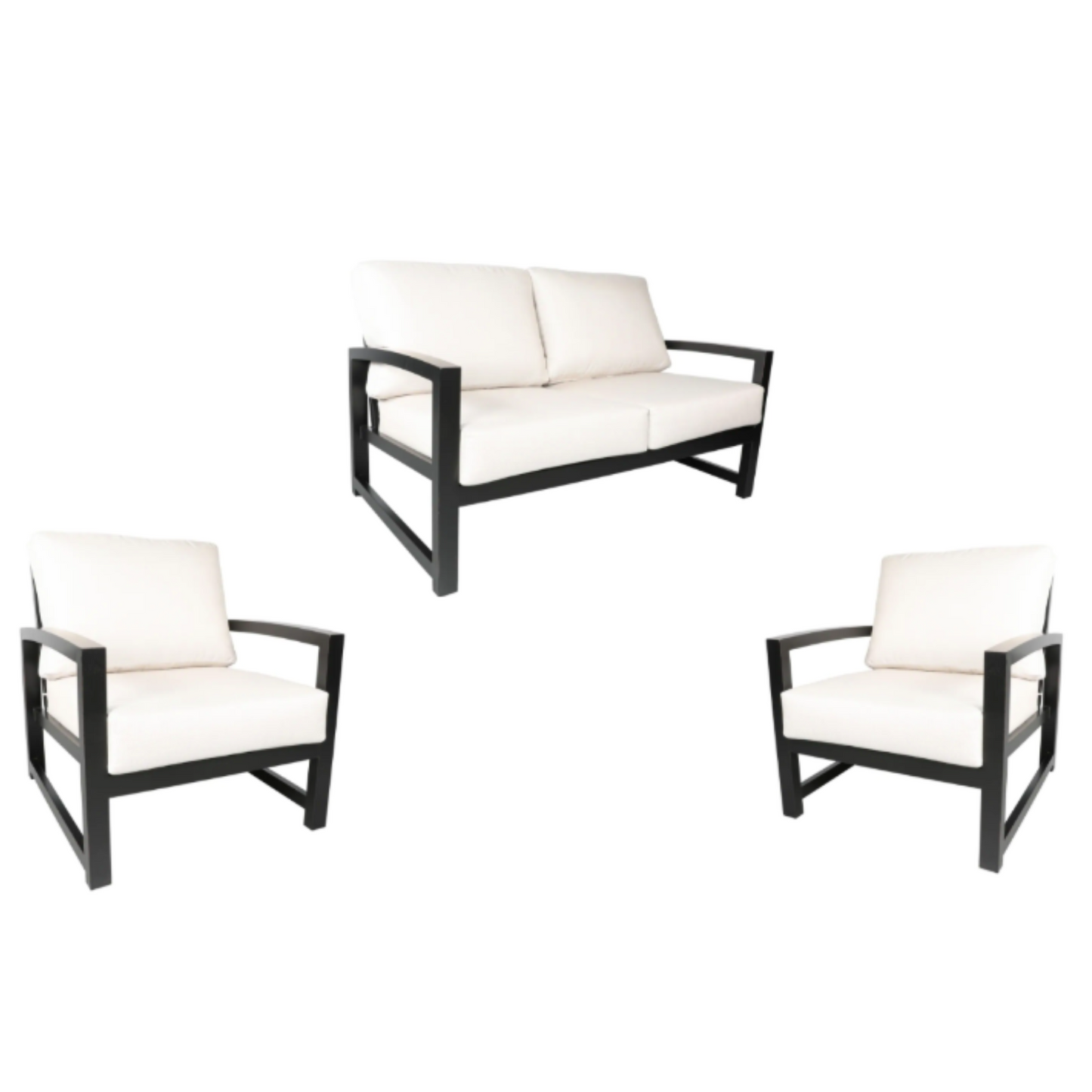 Venice Loveseat and Two Stationary Chairs