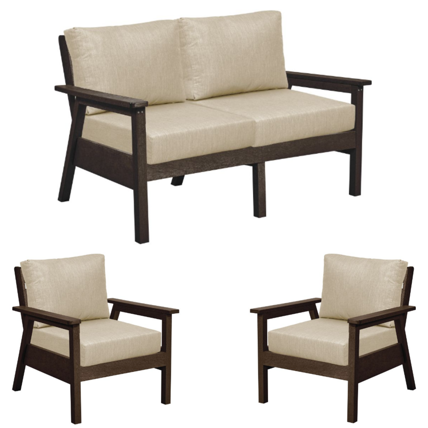 Tofino Loveseat & 2 Club Chairs