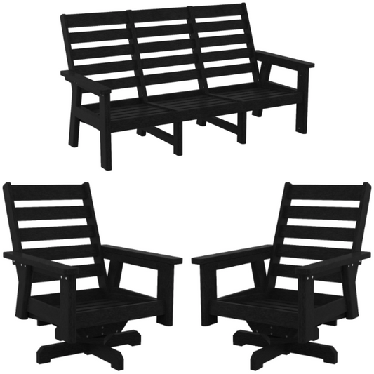 Charleston Sofa & 2 Swivel Chairs