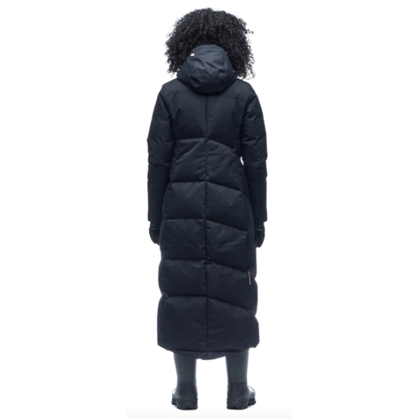Indyeva Ayaba Long Parka in Black back view