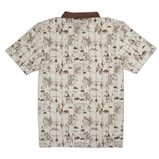 SENDERO Men's High Noon Performance Polo - back view