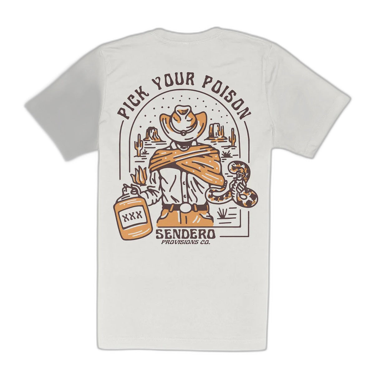 SENDERO Men's Pick Your Poison T-Shirt - back view