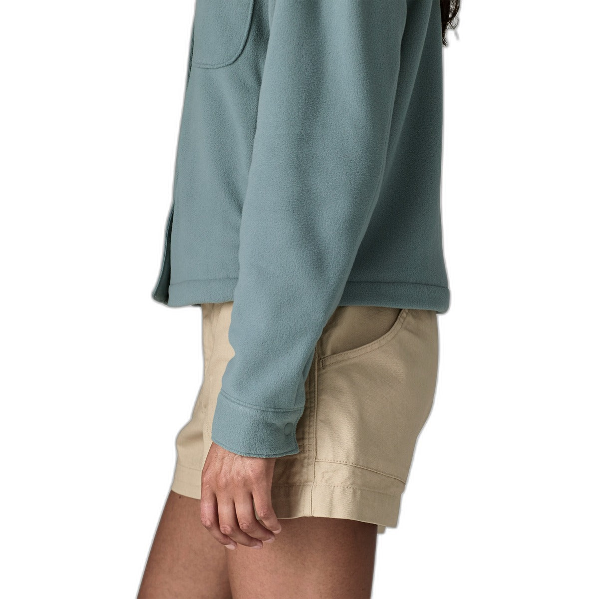 Patagonia Women's Micro D Fleece Shirt Jacket - detail view