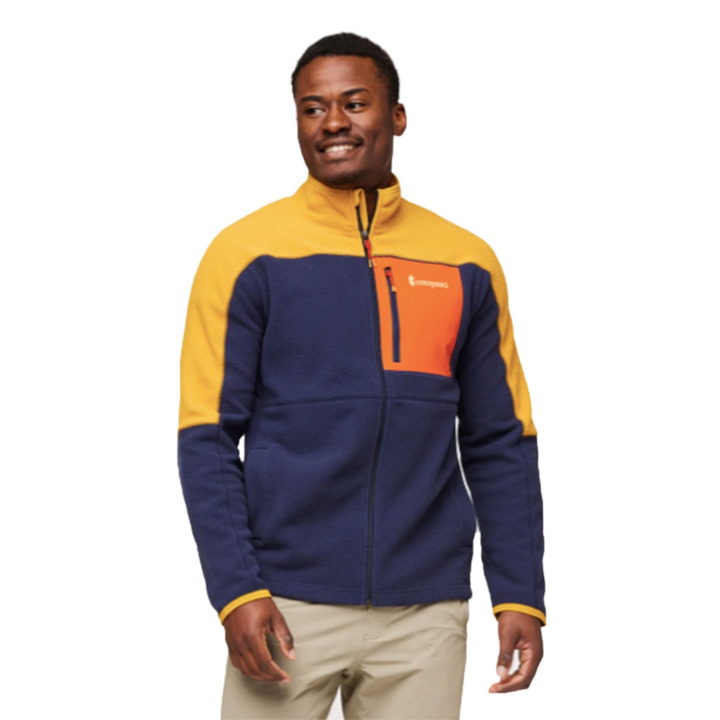 Cotopaxi Men's Abrazo Fleece Full-Zip in Amber/Maritime