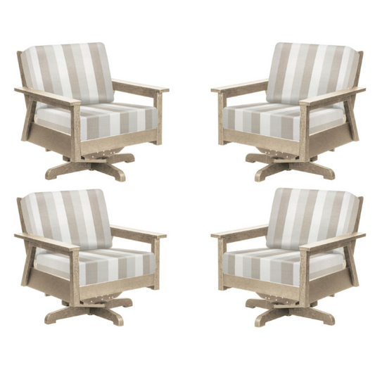 Tofino Four Swivel Chair Group