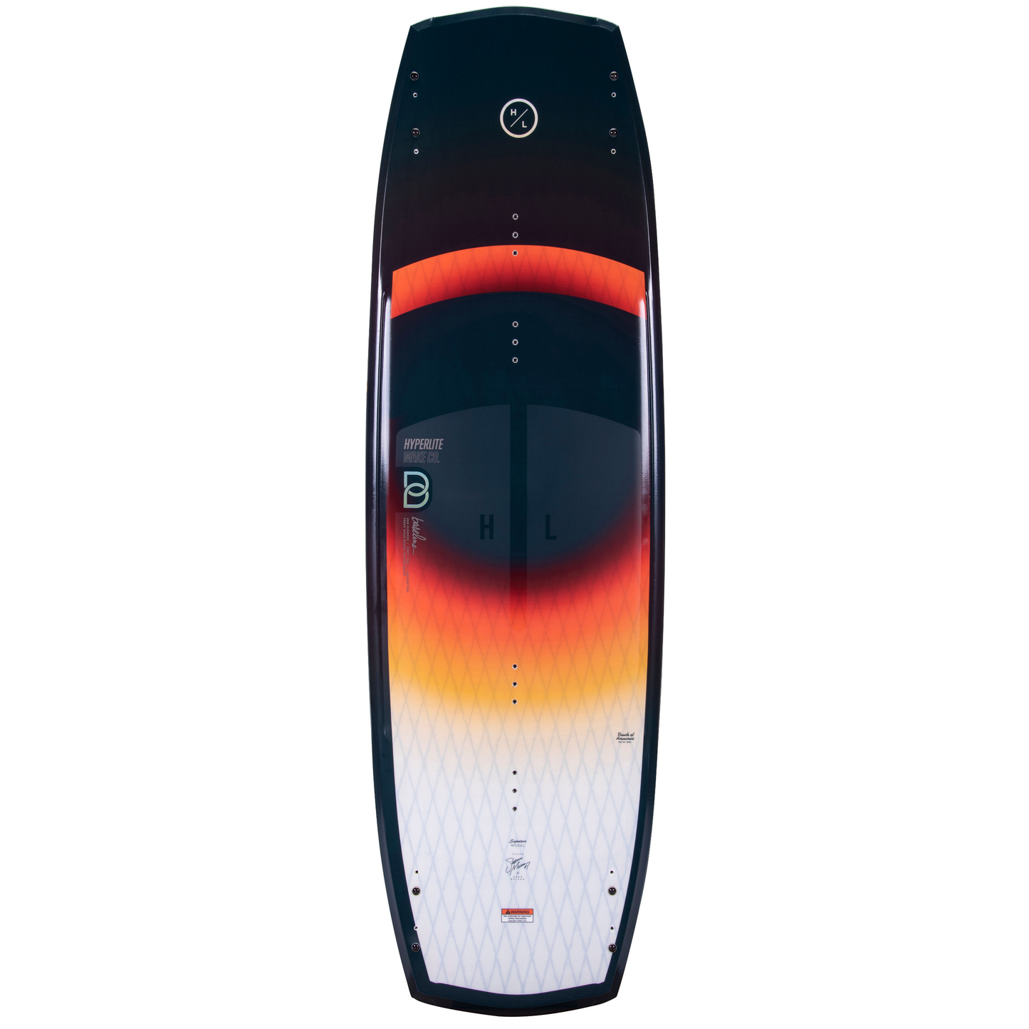 Hyperlite Baseline in black, white, red and orange.