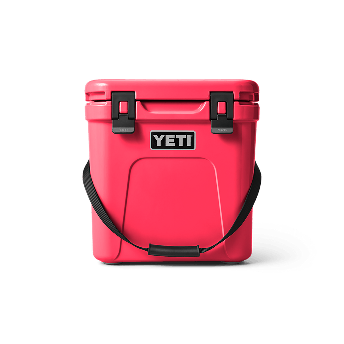 front view of the yeti roadie 24 cooler in the colour bimini pink