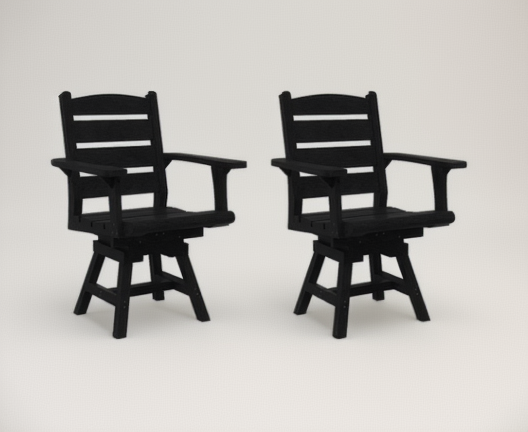 2 Napa Dining Swivel Arm Chairs