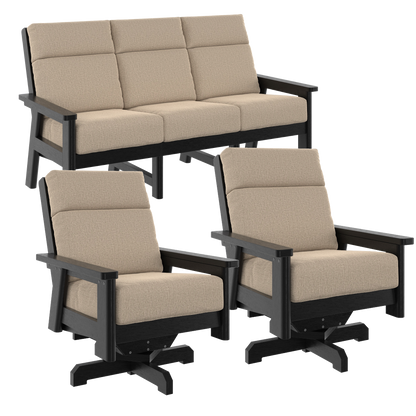 Charleston Sofa & 2 Swivel Chairs