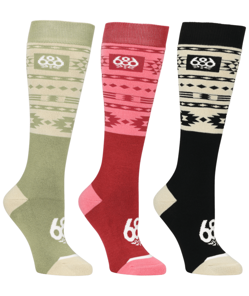 686 WOMENS SOUTHWEST SOCKS - 3 PACK