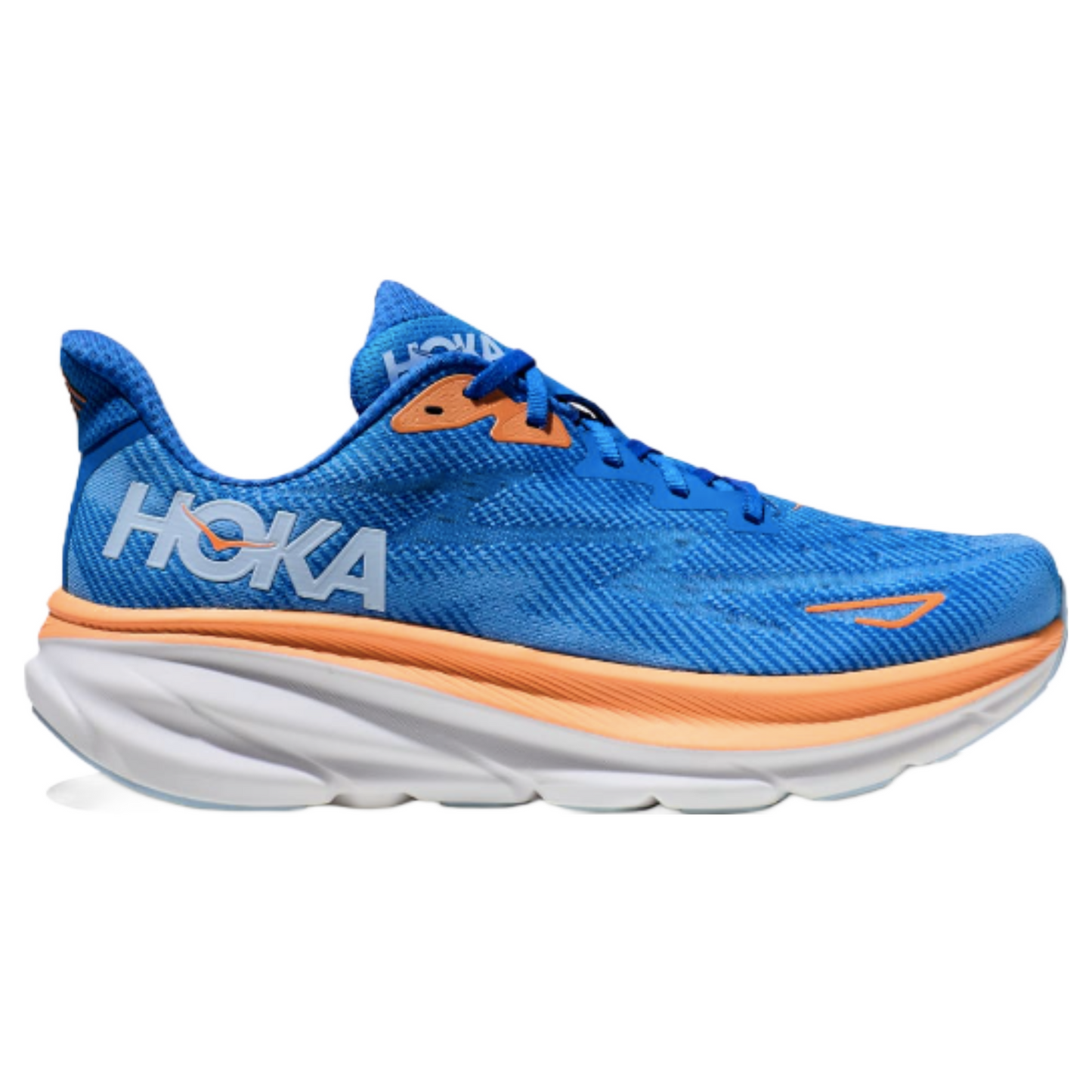 Hoka Men's Clifton 9 in Blue and Orange