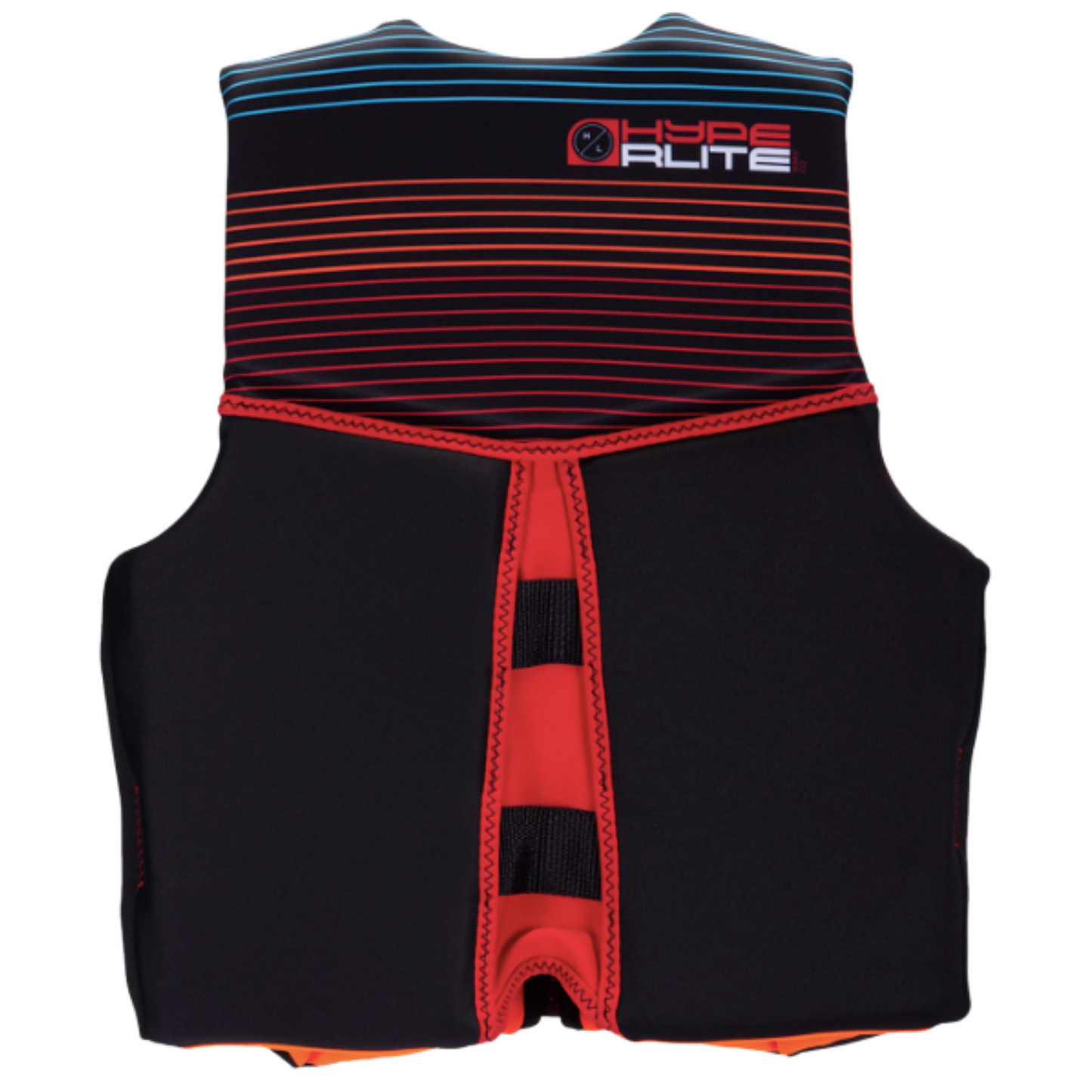 Hyperlite Boys Youth Indy Life Jacket in Black, red, orange, and blue