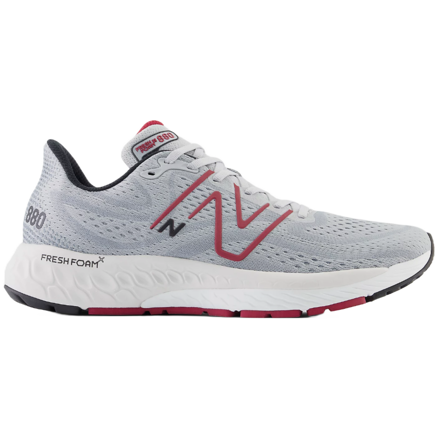 New Balance Men's 880 v13 in Grey and red 