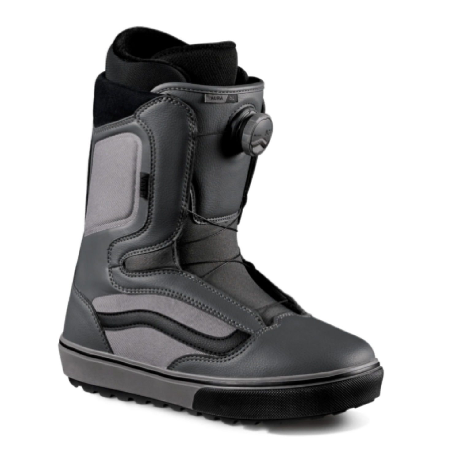 Vans Men's Aura OG Snowboard Boots in Pewter and Black