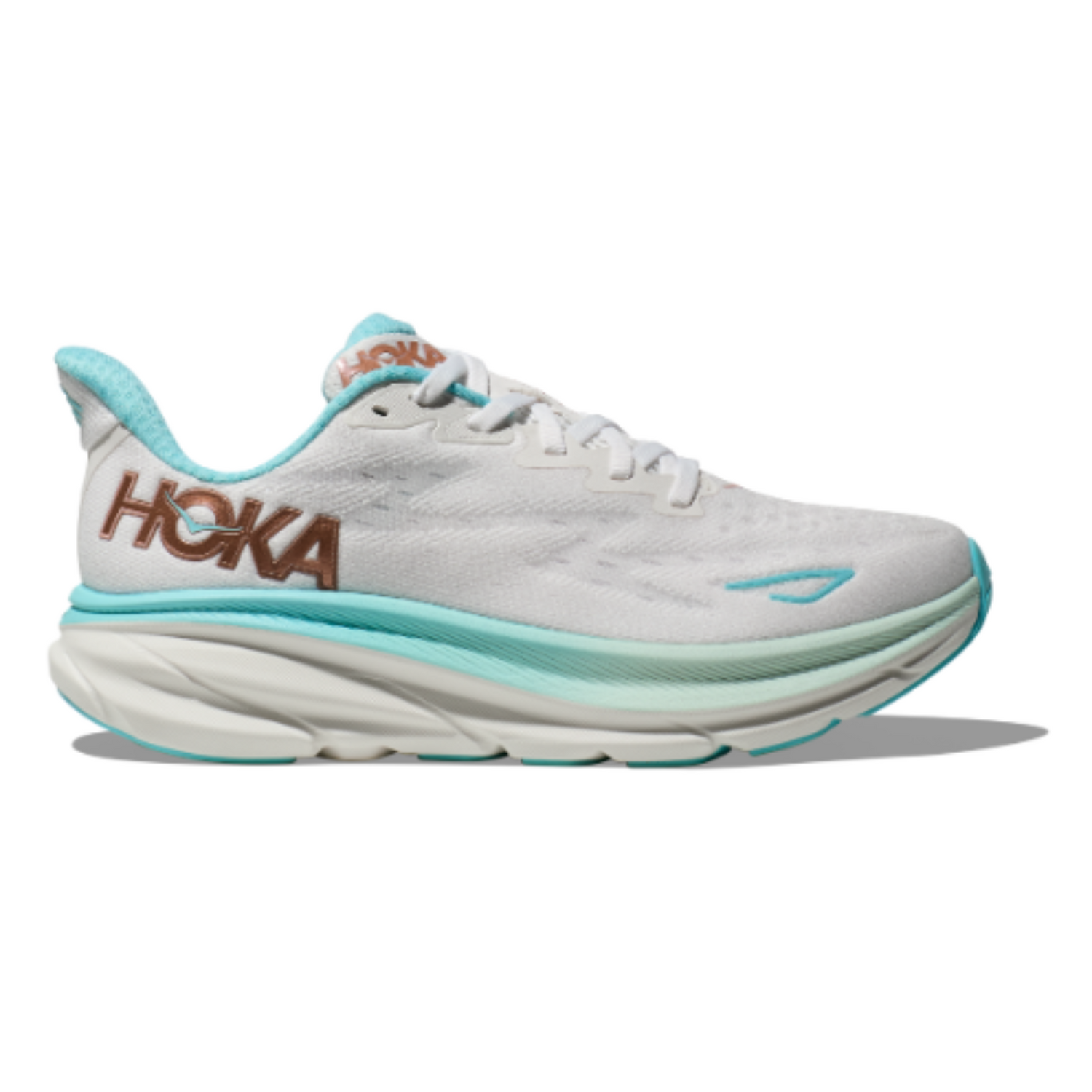 Hoka Women's Clifton in Frost/Rose Gold