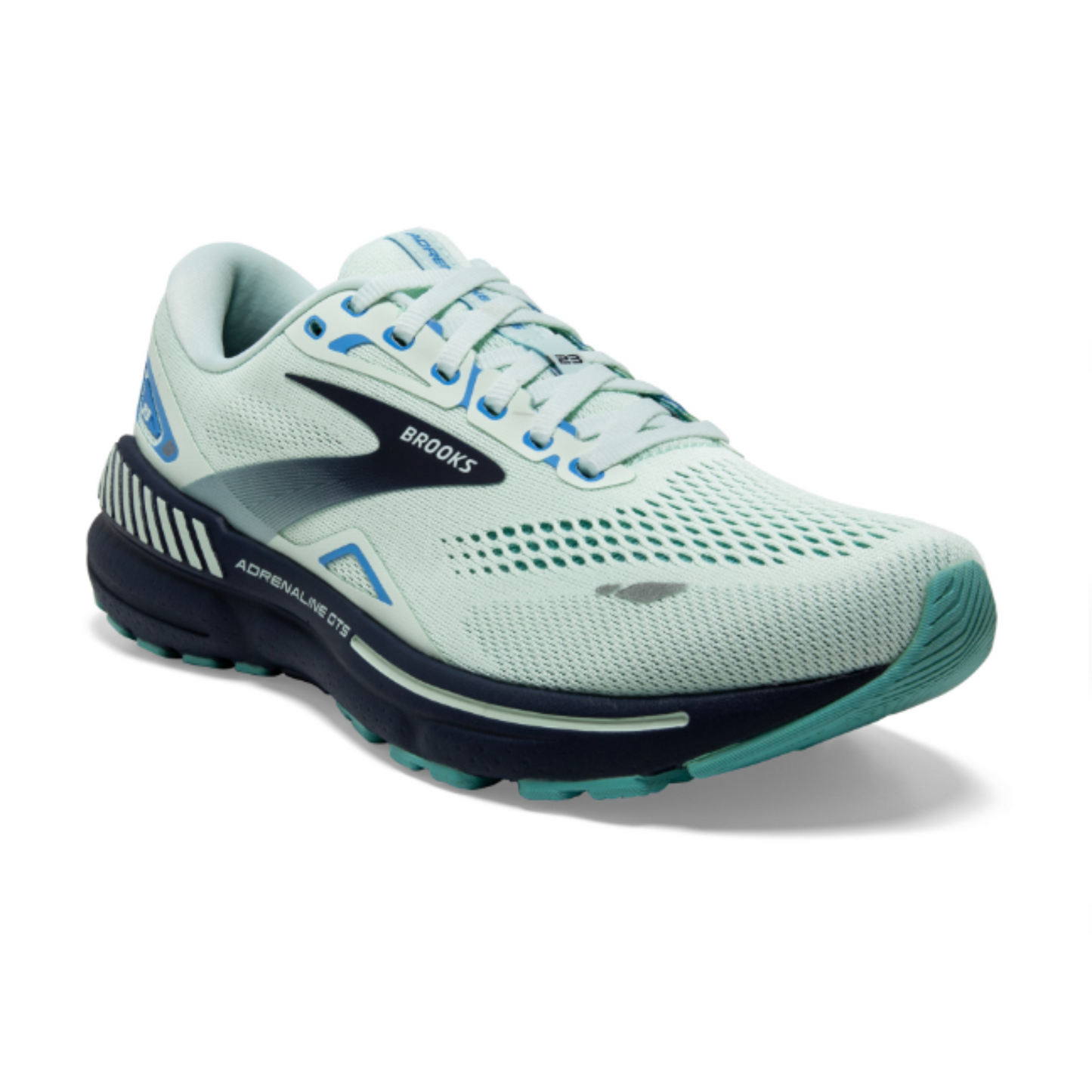 Brooks Women's Adrenaline GTS 23 in Blue Glass/Nile