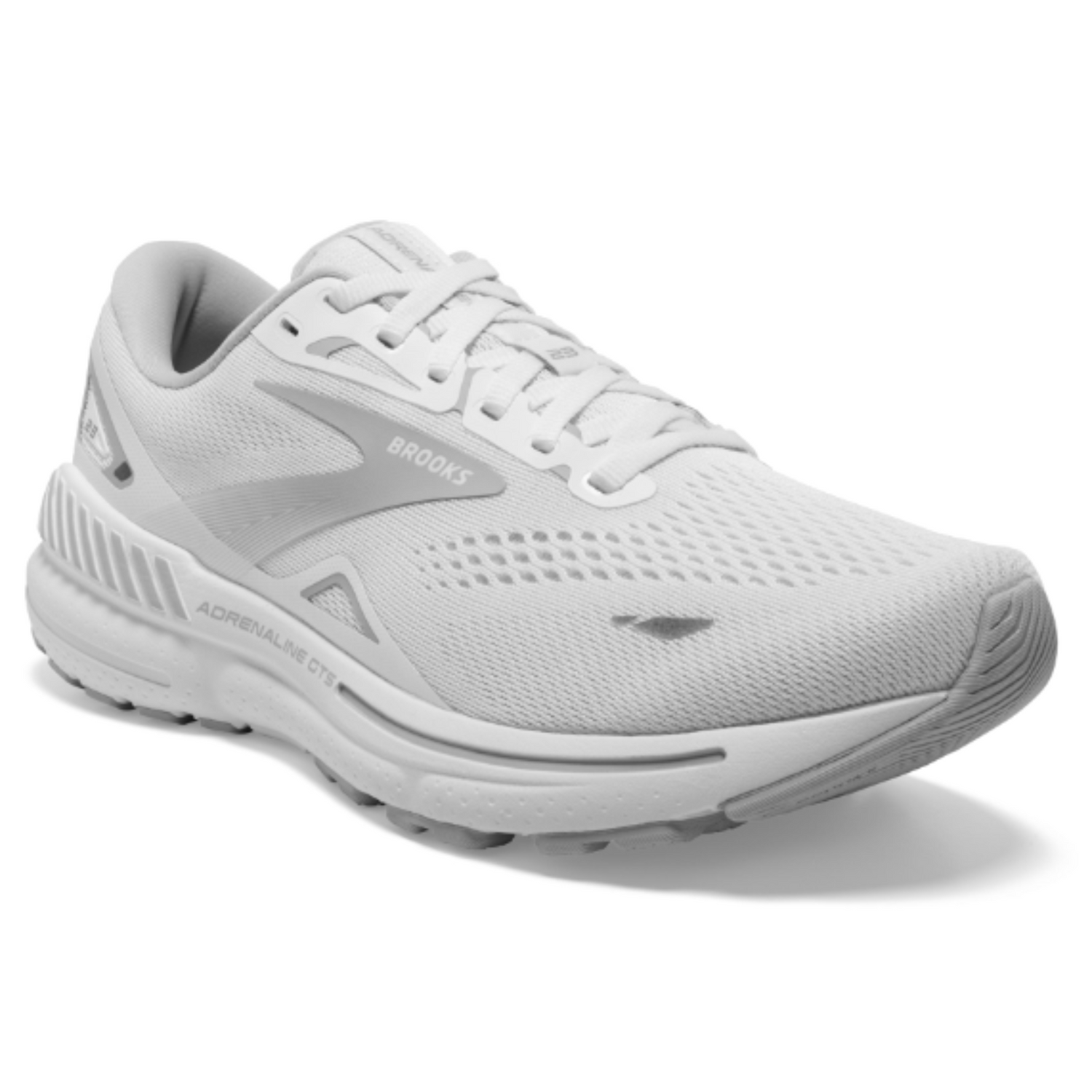 Brooks Women's Adrenaline GTS 23 in Oyster/White/Silver