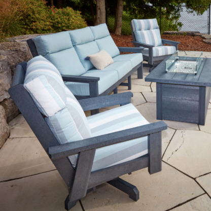 Charleston Sofa & 2 Swivel Club Chairs