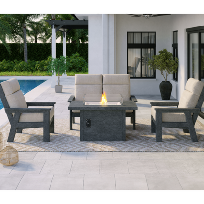 Charleston Loveseat & 2 Club Chairs