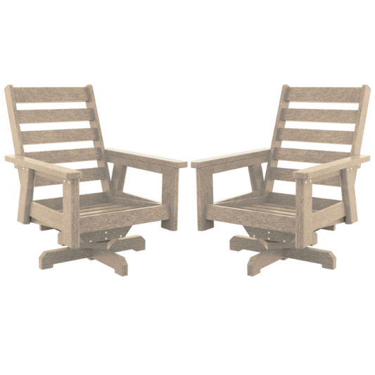Charleston 2 Swivel Club Chairs