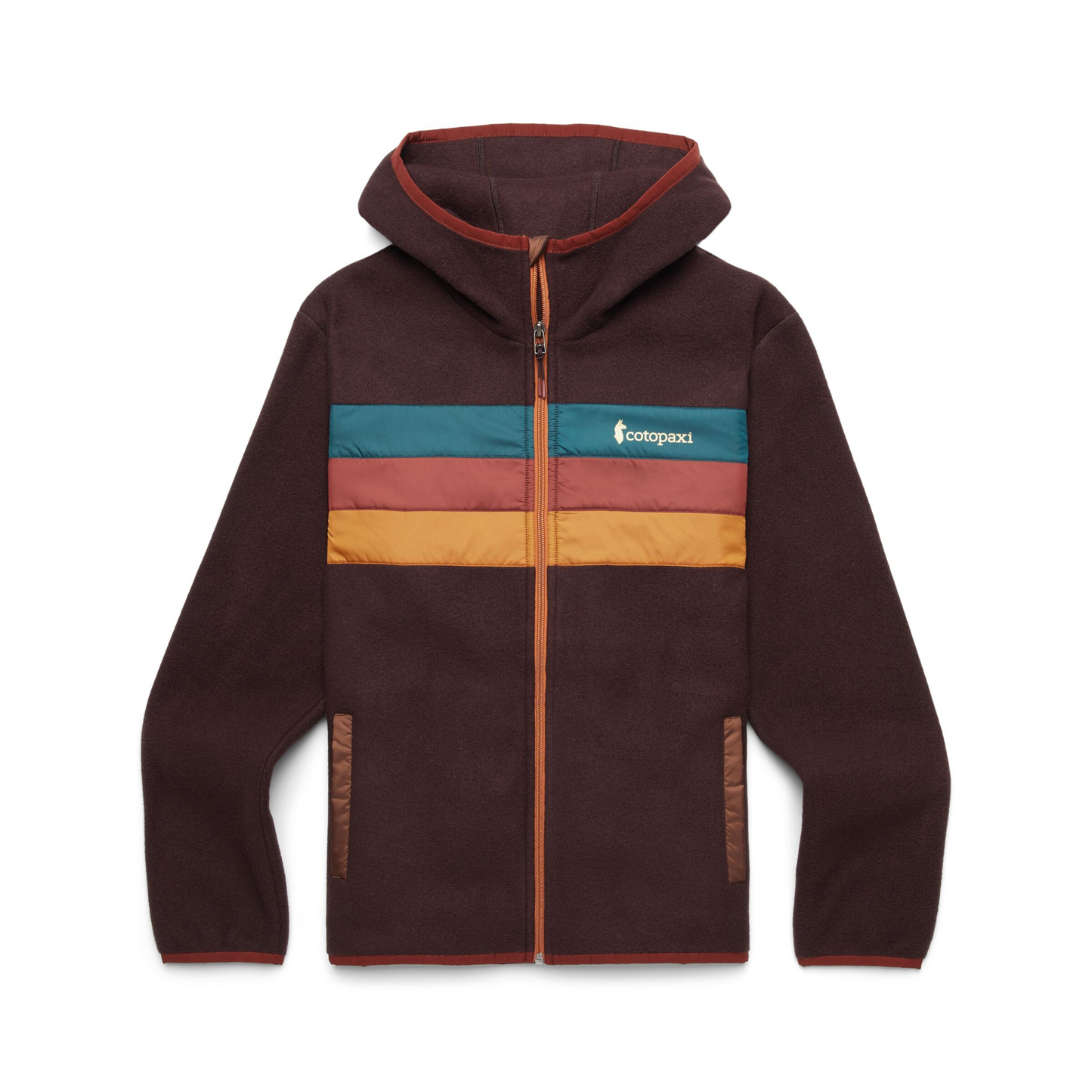 Cotopaxi men's teca Fleece Hooded Jacket in Sepia Sunset