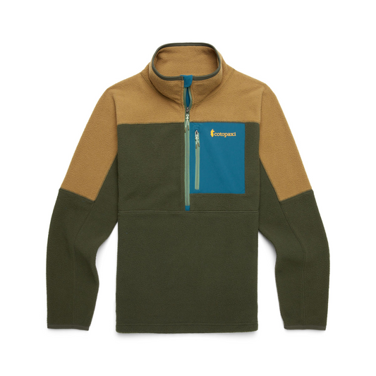 Cotopaxi men's Abrazo half-zip fleece jacket in live oak/woods