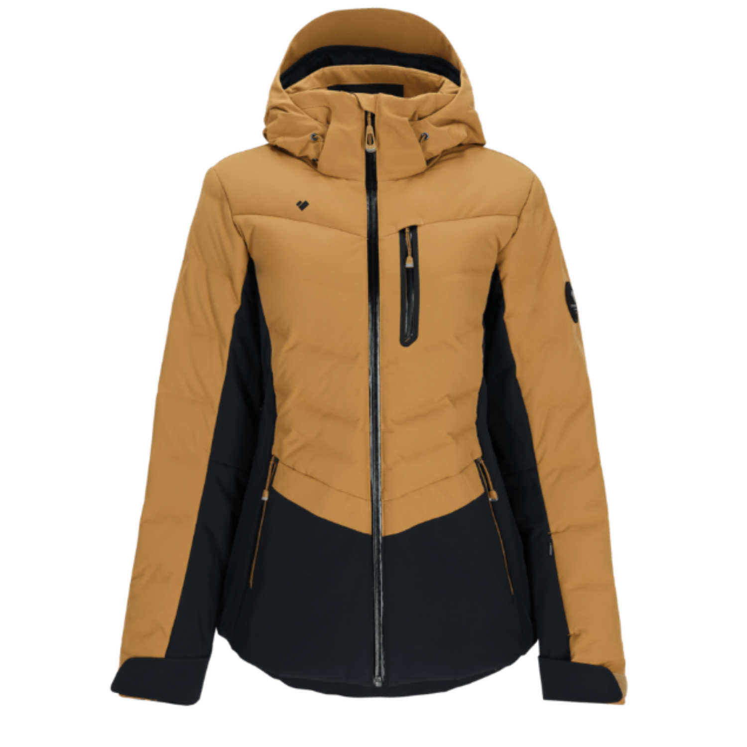 Obermeyer Women's Cosima Ski jacket in brown and black