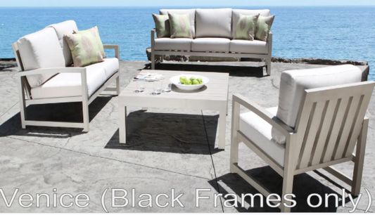 Cabana Coast Venice Loveseat & 2 Deep Seating Club Chairs