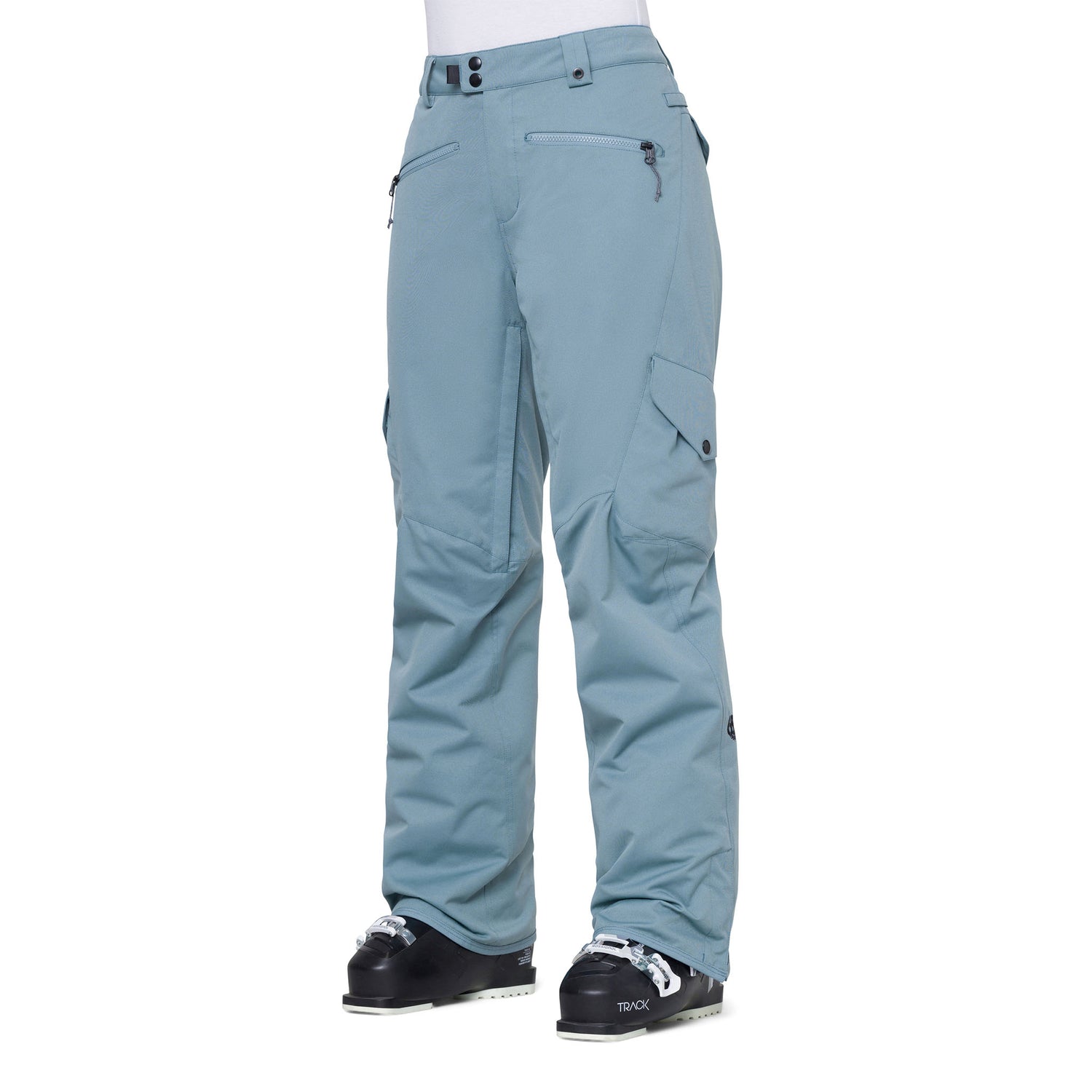 686 Women's Aura Cargo Ski and Snowboard Insulated Pant in Steel Blue