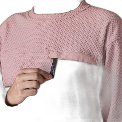Patagonia Women's Textured Fleece Crewneck - detail view