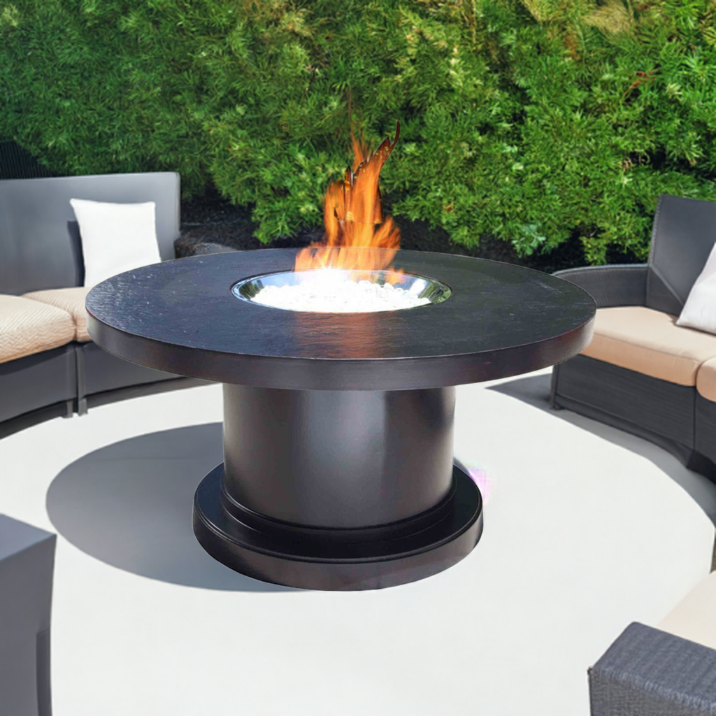 Venice 42" Round Fire Table with Lid