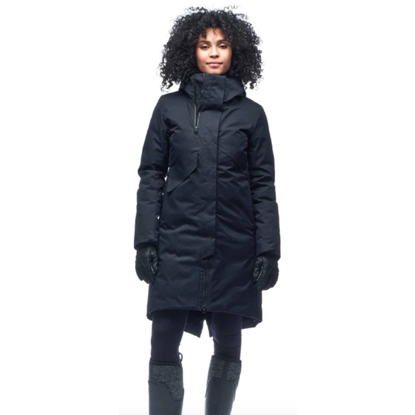 Indyeva Matka Down Blend Parka in black front view