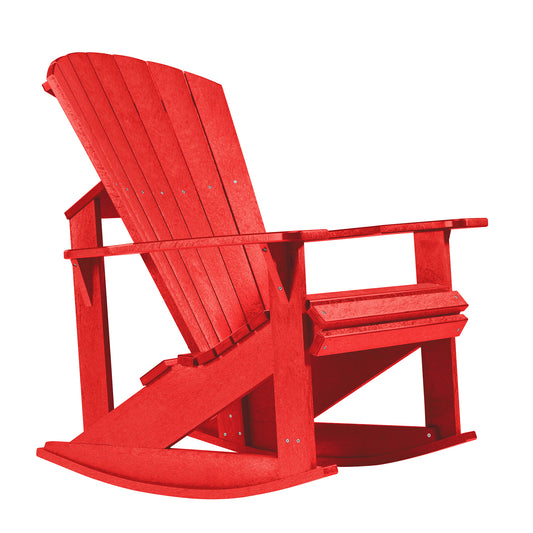 C.R.P. Adirondack Rocking Chair in Red