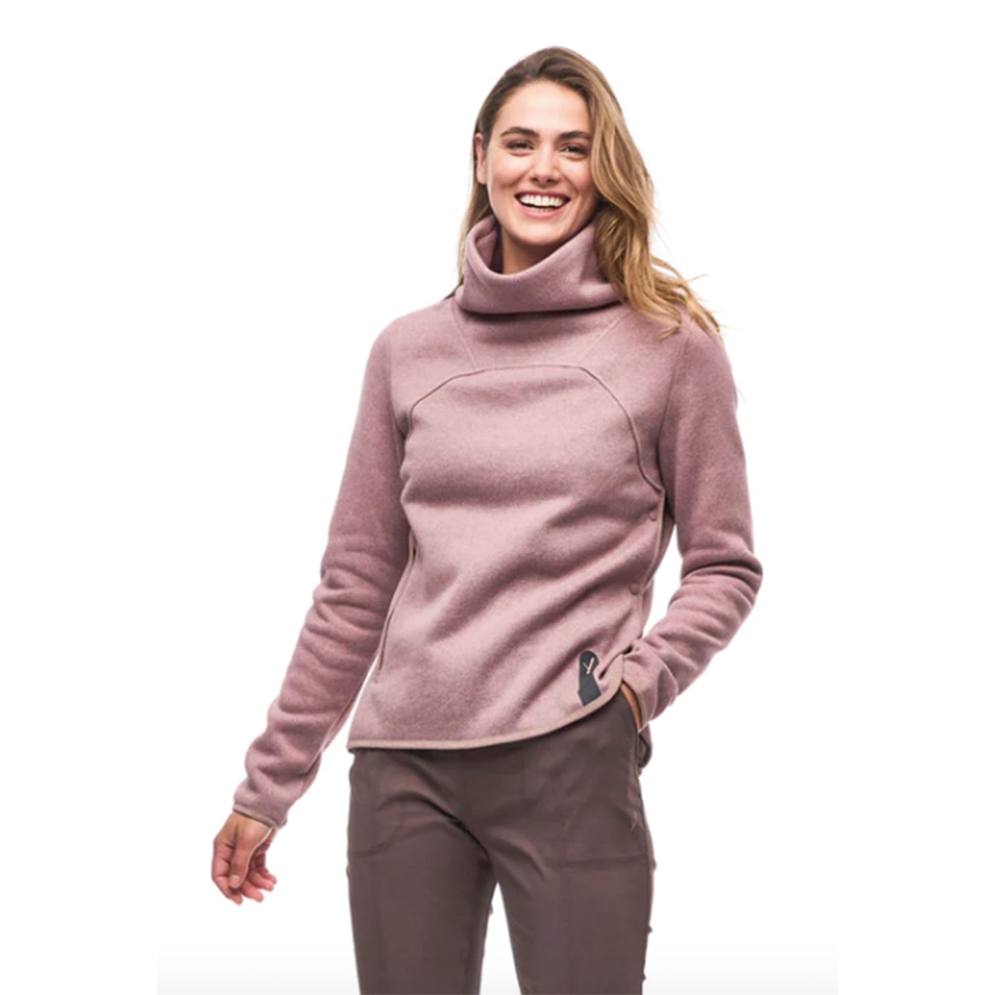Indyeva Women's Toga Microfleece Sweater in Sepia Rose