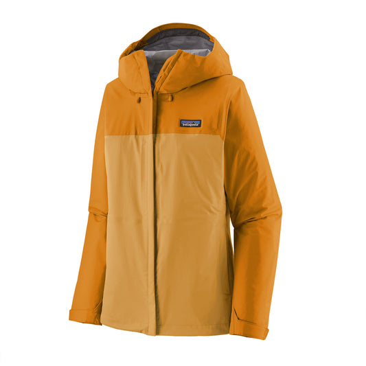 Women's Patagonia Torrentshell 3L jacket in pufferfish yellow