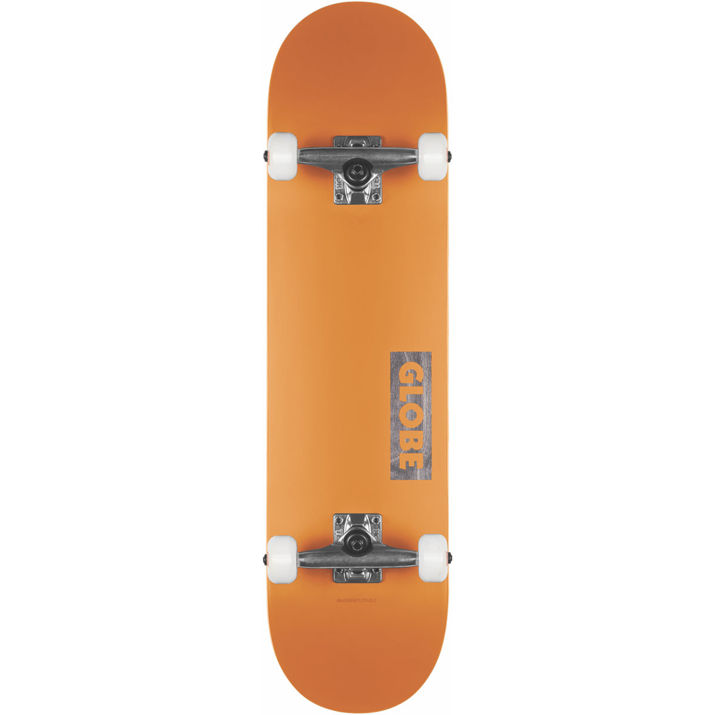 Globe Goodstock pre-built skateboard, 8.125" in the colour neon orange. 