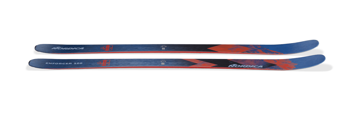side view of the 2023 nordic enforcer 100 all mountain skis