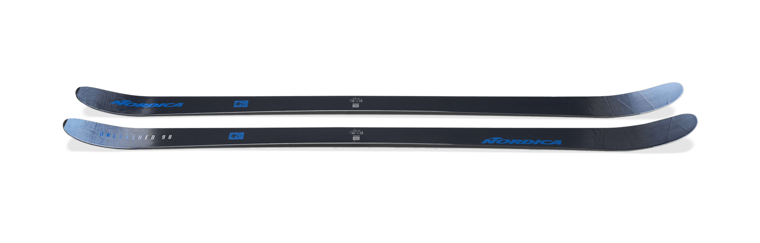 side view of the 2023 nordica unleashed 98 men's all mountain skis