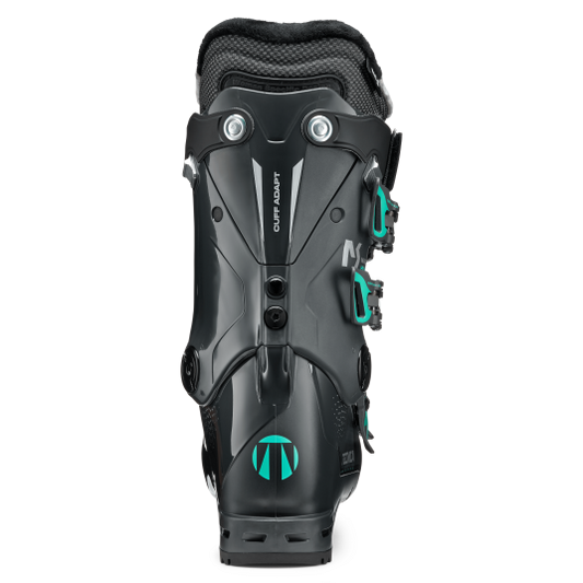 rear view of the 2023 tecnica mach sport hv 85 women's alpine ski boots