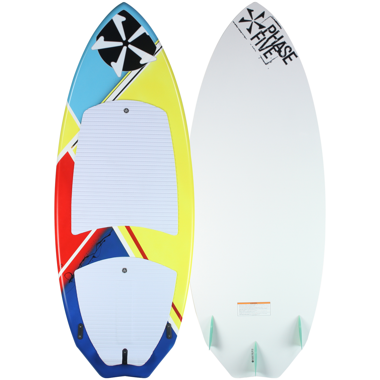 Phase 5 XB surf board in 53" front and back picture