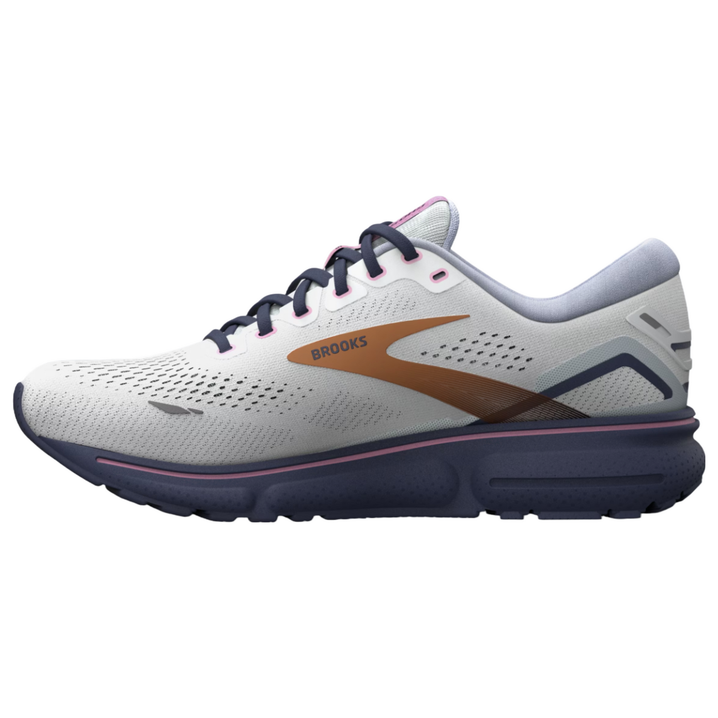 Brooks Women's Ghost 15 in White/Purple/Pink