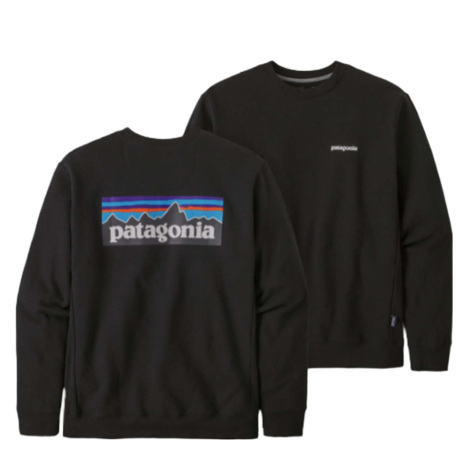 Patagonia P-6 Logo Uprisal Crew Sweatshirt in black