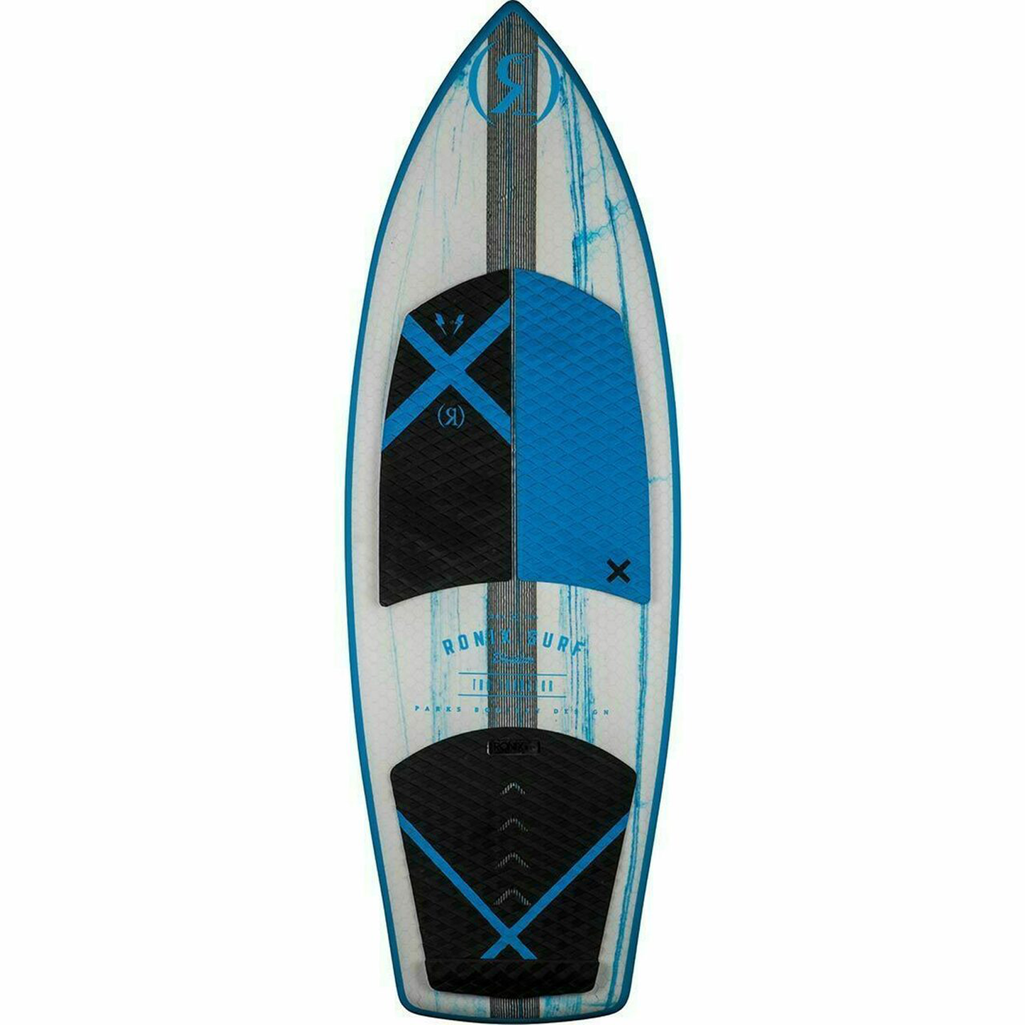 Birds eye view of the Ronix Hex Thruster wake surf board