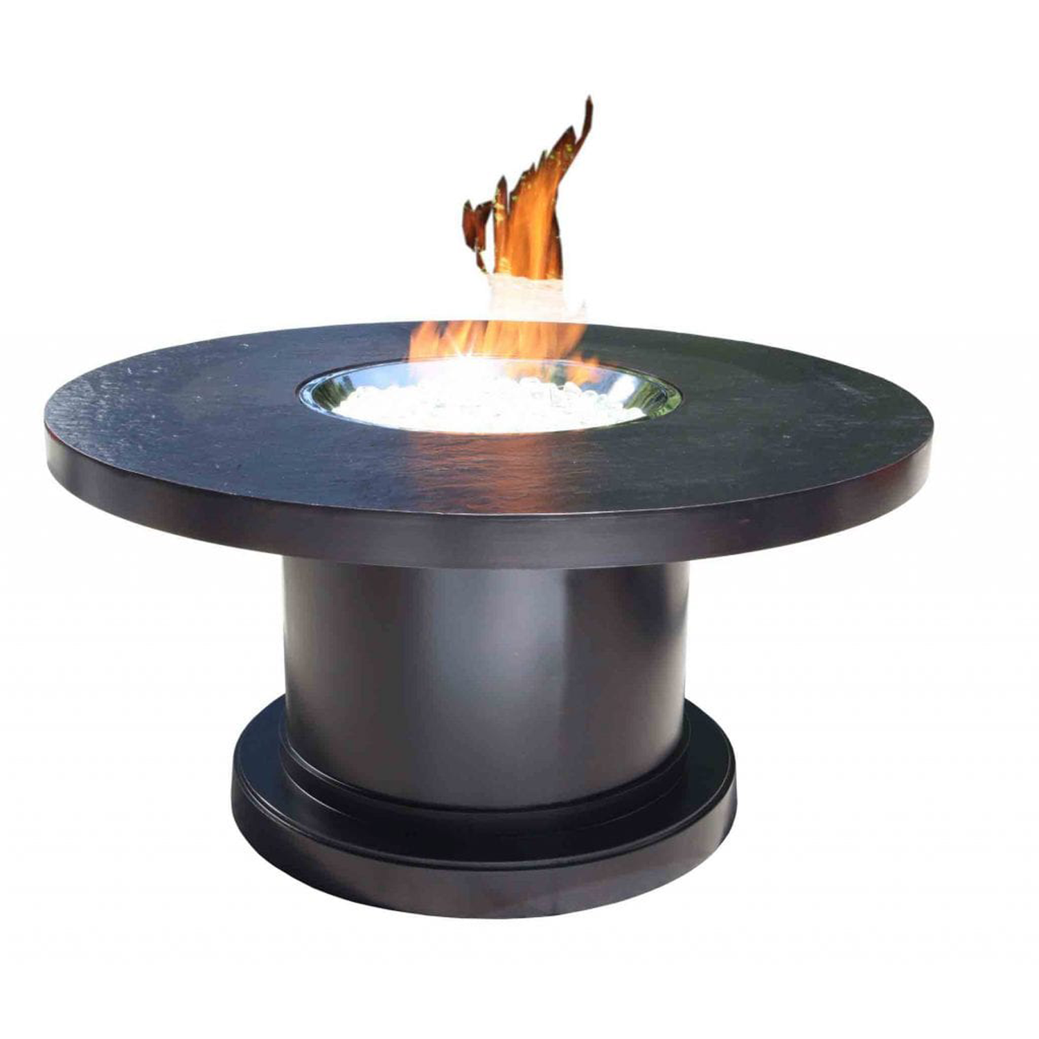 close up of the Venice 42" round fire table