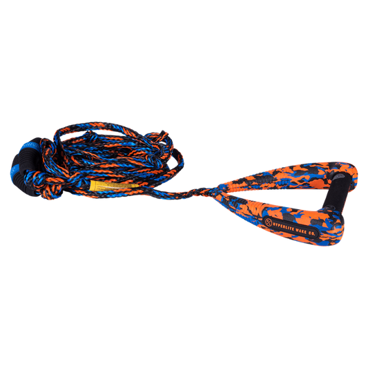 Hyperlite 25' Arc Surf Rope with Handle in Blue/Orange