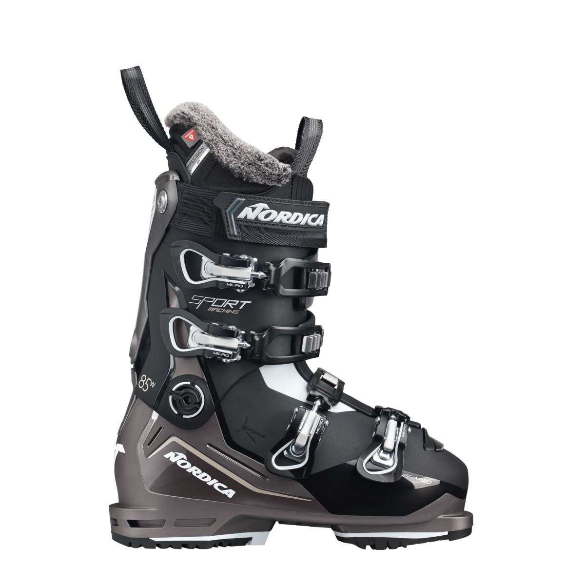 side view of the Nordica Sportmachine 3 85 W ski boot