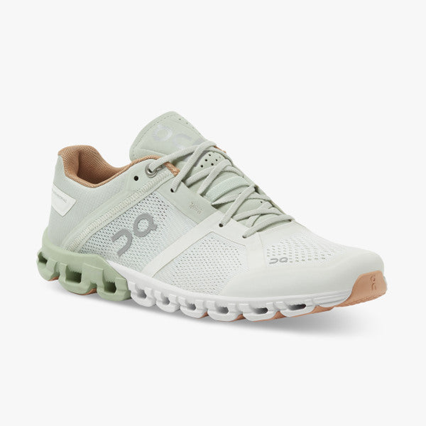The Women's On Cloudflow running shoes in the colour aloe/white