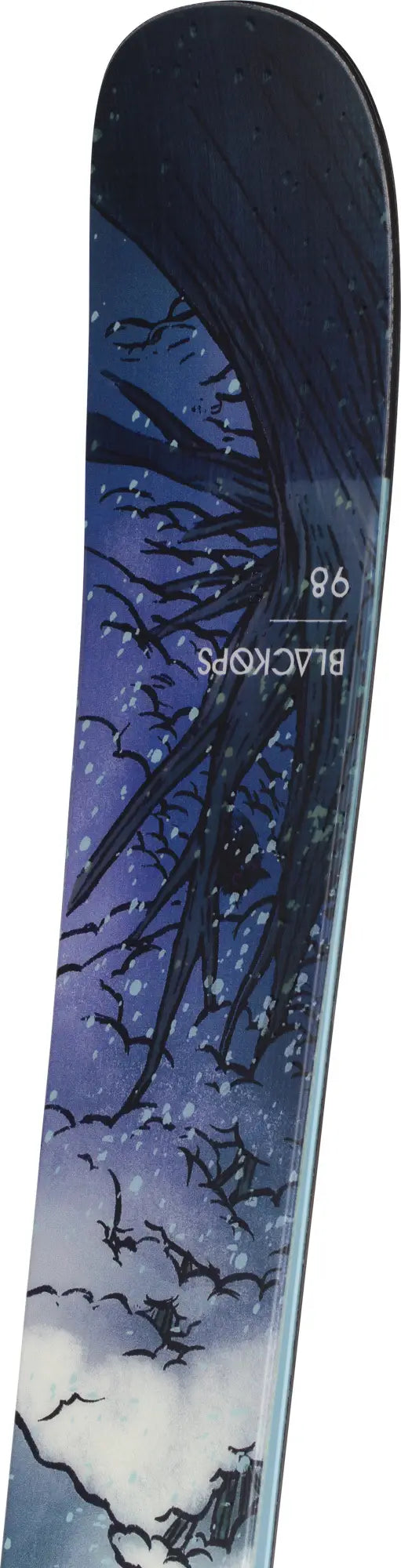 tail of the 2023 rossignol blackops 98 w open women's all mountain freeride skis