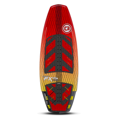 birds eye view of the O'Brien FX V3 wake surf board